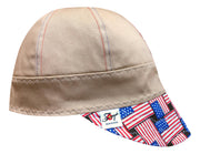 Khaki "Americana"  #SoComfort Welders Cap W/FR Bill